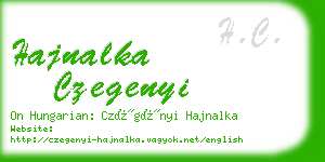 hajnalka czegenyi business card